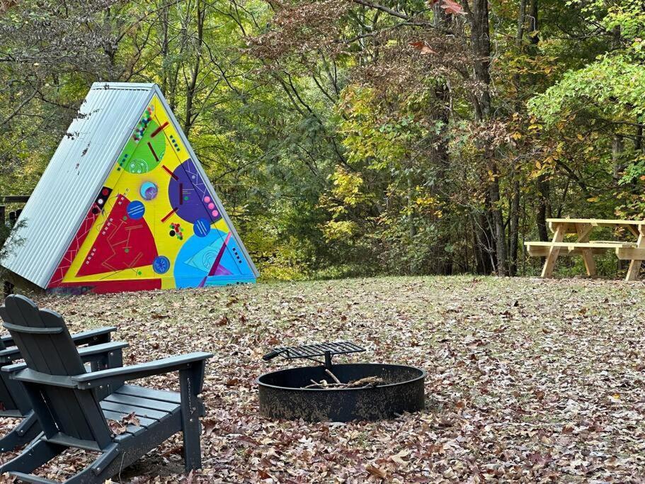 Bohamia - Cozy A-Frame Glamp On 268 Acre Forest Retreat Talladega Dış mekan fotoğraf